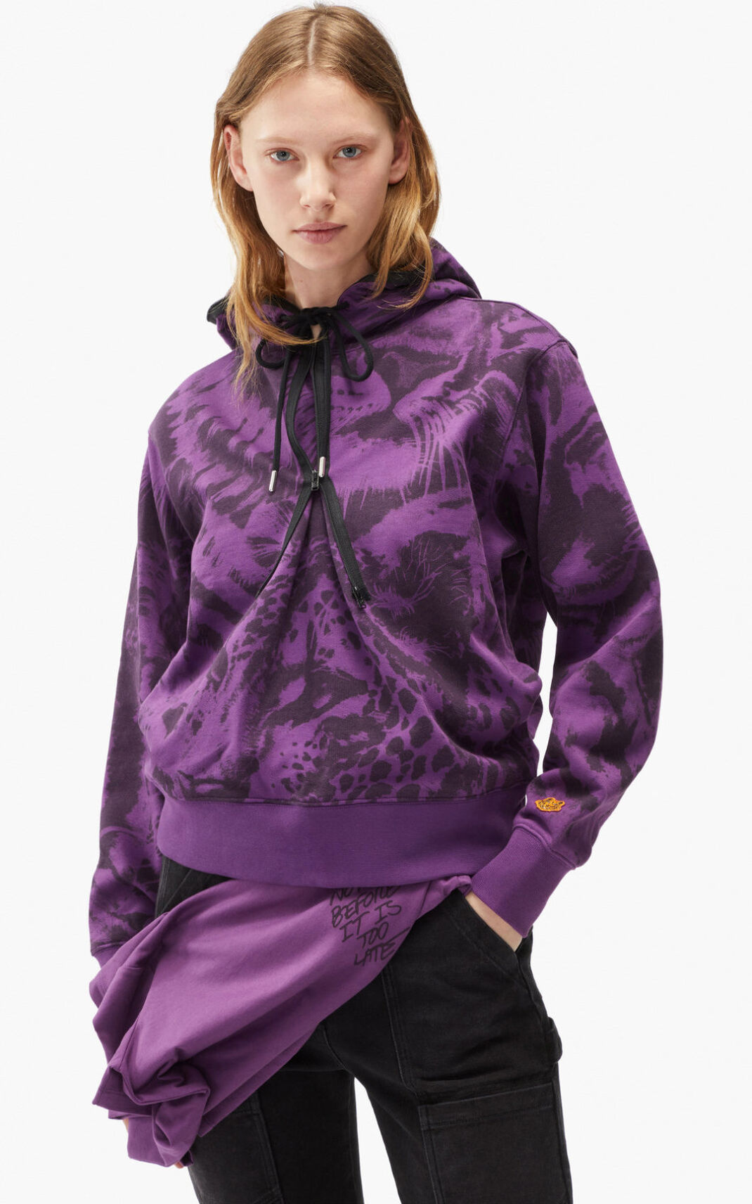 Sudaderas Con Capucha Kenzo Wildtigers Mujer Negras KND351769